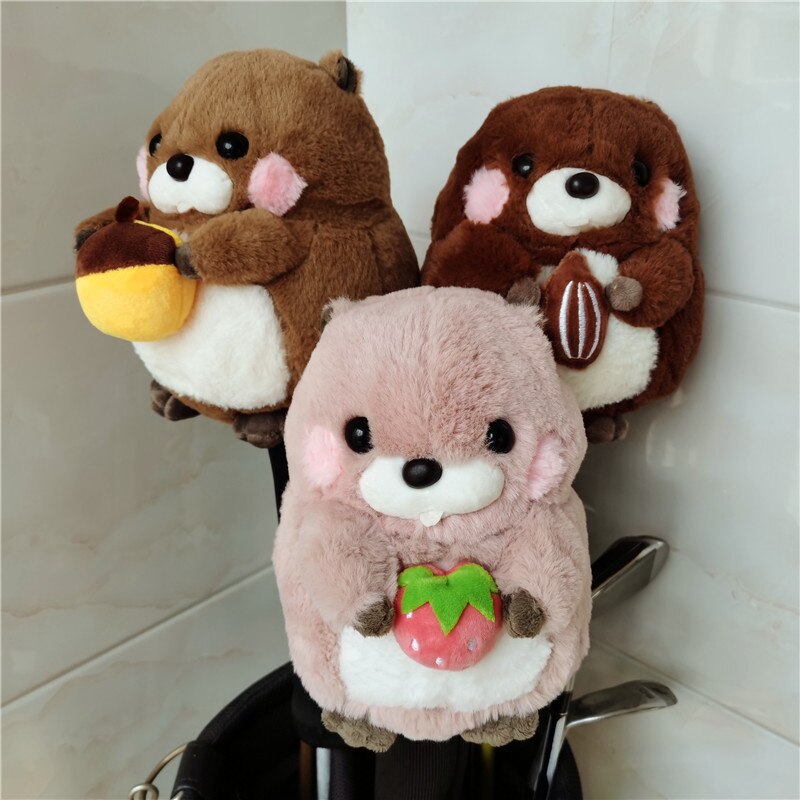Groundhog Driver Head Cover Plush Golf 460cc Wood Headcover 4 Colors Golf Club Accessory For Man Women