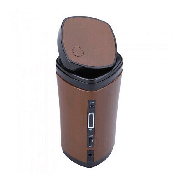 Rechargeable USB Electric Heating Automatic Stirring Insulated Coffee Milk Tea Travel Mug Thermos Cup & Lid Warmer