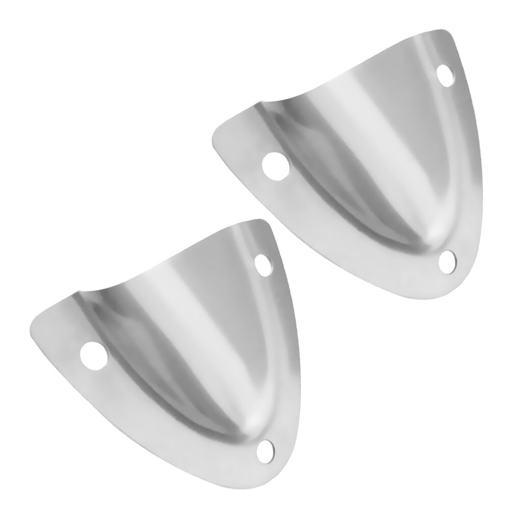 2pcs High Polished 316 Stainless Steel Clamshell Vent / Wire Cover Clam Shell Vent for Boat
