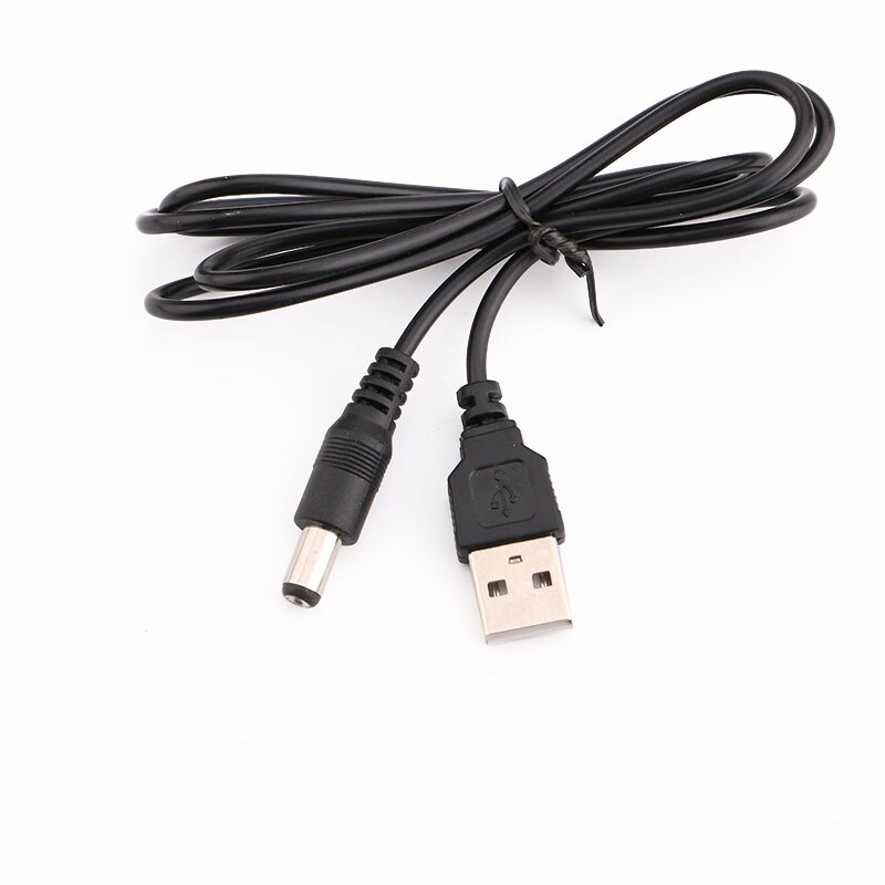 Esineet musta 1 m uros usb-portti  to 5.5mm/2.1mm 5v dc piippu pistoke jakki virtakaapeli liitin signaalinsiirtotarvikkeet