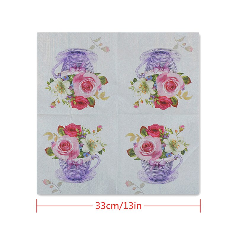 20 Stks/zak Rose Thee Servetten Patroon Decoupage Servet Papieren Tissue Voor Xmas Wedding Decor Party Tafel Levert