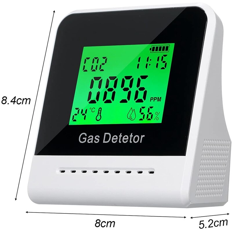 TOP CO2 Measuring Device, Carbon Dioxide Detector 400-5000 Ppm, CO2 Detector LCD Display Air Monitor
