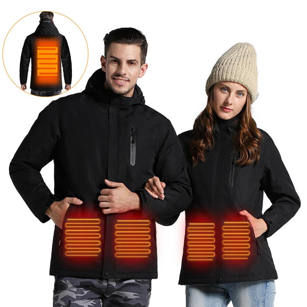 Winter USB Charging Heating Jacket Waterproof Ski Top Coat