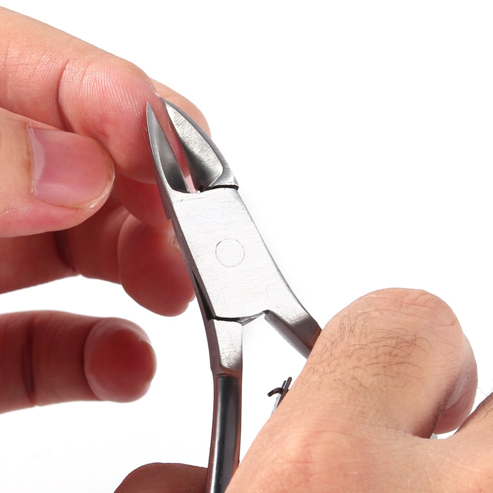 Pinza para cutícula de uñas de acero inoxidable, alicates para los dedos del pie, recortadora para manicura y pedicura, herramienta para cortaúñas de decoración de uñas