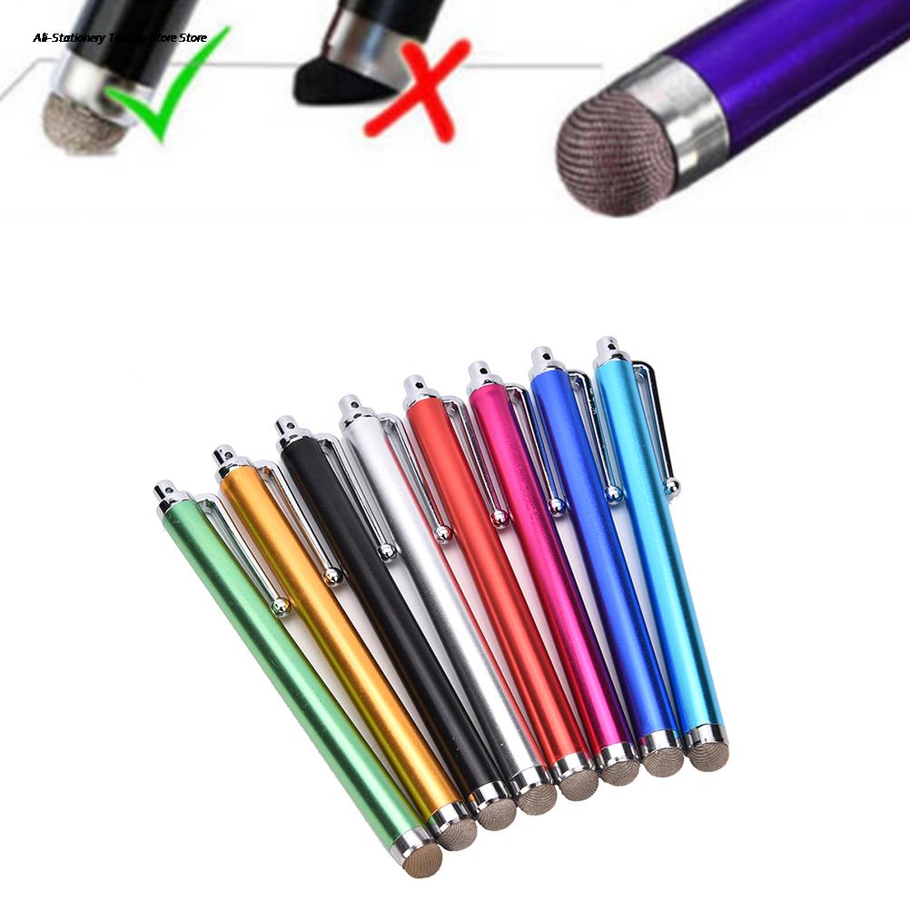 Lápiz óptico de fibra de Metal para pantalla táctil, microfibra para iPhone, Samsung, teléfono inteligente, tableta, pc, Color aleatorio, 1 ud.
