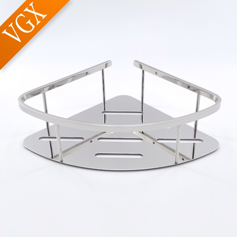 Vgx Badkamer Douche Trangle Shelf Hoek Opbergrek Organizer Muur Gemonteerde Planken RVS Mand Keuken Accessoires