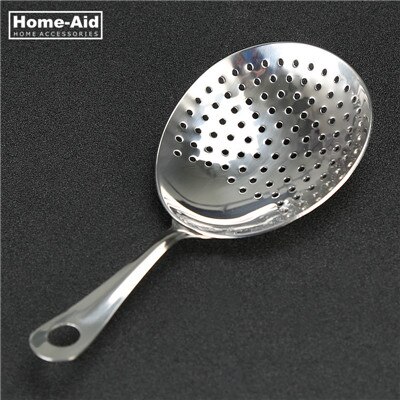 Julep-colador de cóctel de acero inoxidable 304, herramienta de Barbartender para bebidas mezcladas, colador de hielo para Bar: Silver