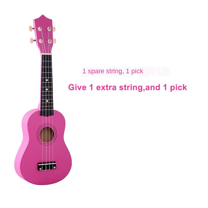 21 Inch 16 Colors Ukulele Guitar Wooden Ukulele Musical Guitar Musical Instruments for Beginners Childrens: Rose red