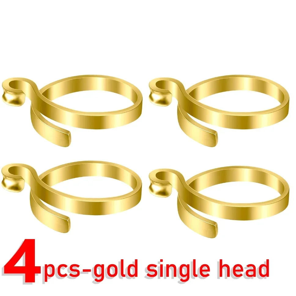Anillos ajustables para tejer ganchillo, guía de hilo DIY, soporte más rápido para dedo, herramienta para ganchillo, suministros de costura, 4/1 Uds.: Caqui oscuro