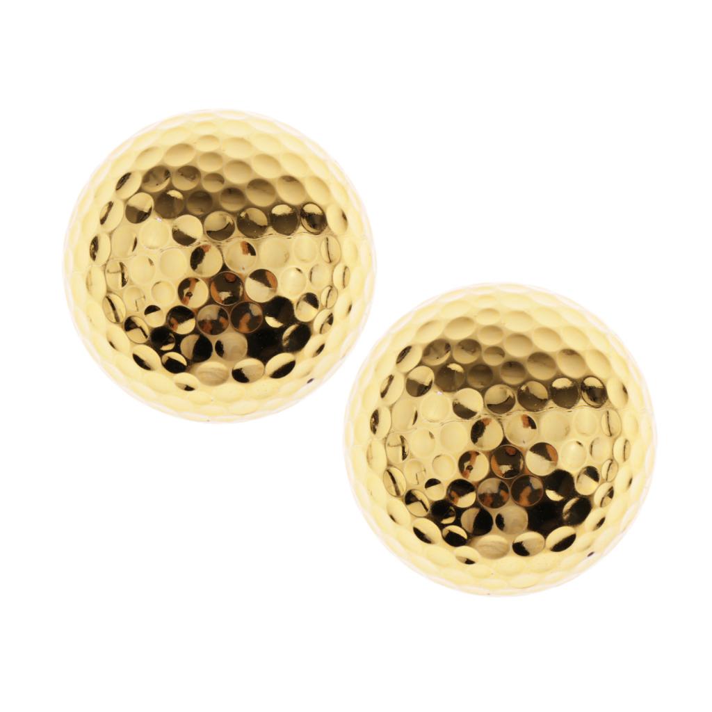 2pcs Durable Lightweight Rubber Dual-Layer Golf Ball for Match Practice Play Golfer Club Prizes Giveaways