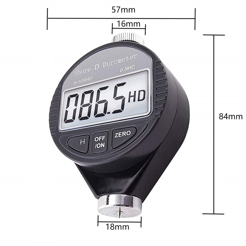 Digital Shore Hardness Durometer Digital Hardness Tester Hardness Meter Shore 0-100 D for Plastic Leather Rubber Multi-Resin