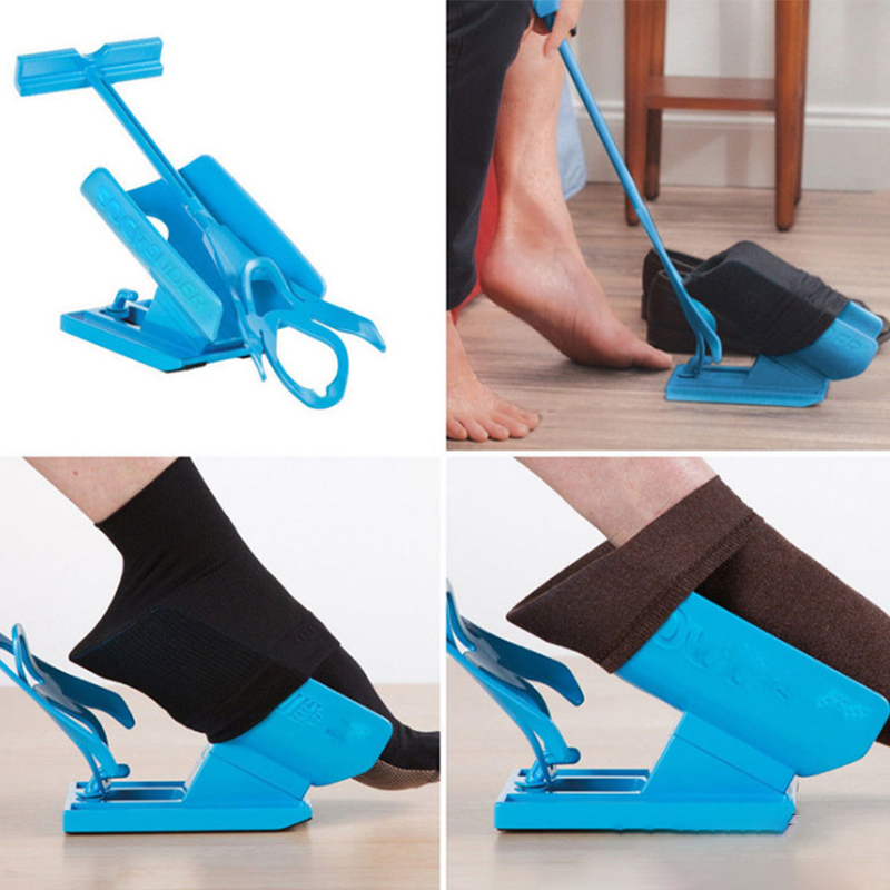 1pc Socke Slider Benötigen nicht Biegen Setzen Auf Oder Off Socken Aid Blau Helfer Kit Socken Fuß Brace Unterstützung persönliche Gesundheit Pflege
