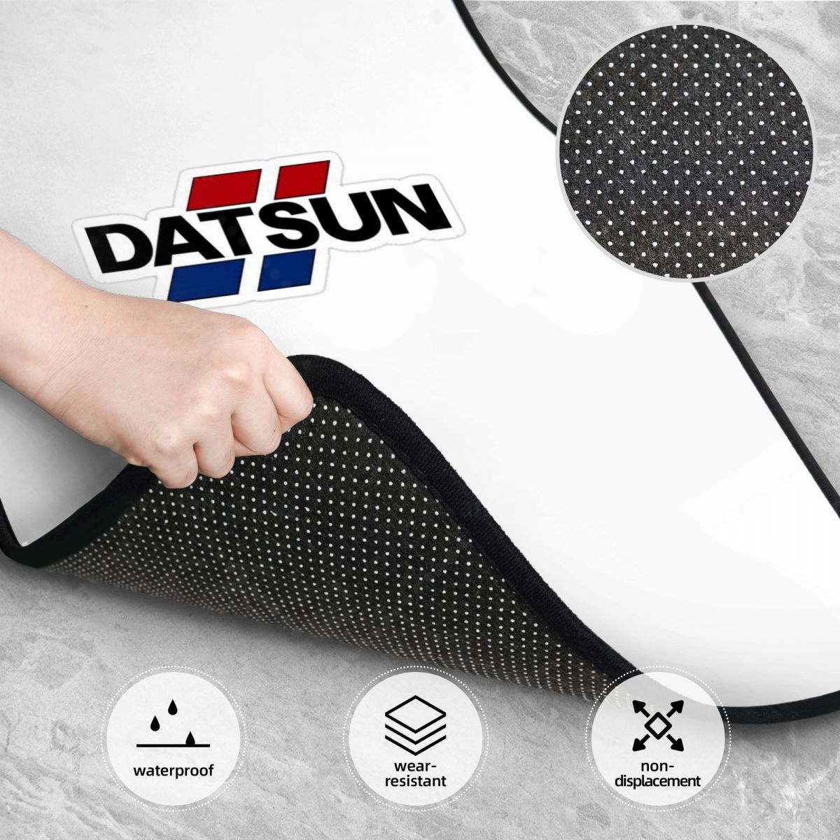 Datsun Car Floormat Heavy Duty Front Rear Rubber Floor Mats Carpet Floor Protection Fits Most Vehicles