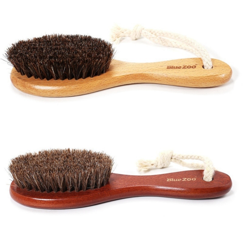 100% Natural Horse Hair brush Hairdressing Hair Comb Beard Comb Swine Mane Airbag Wucalyptus Oil Wood W1