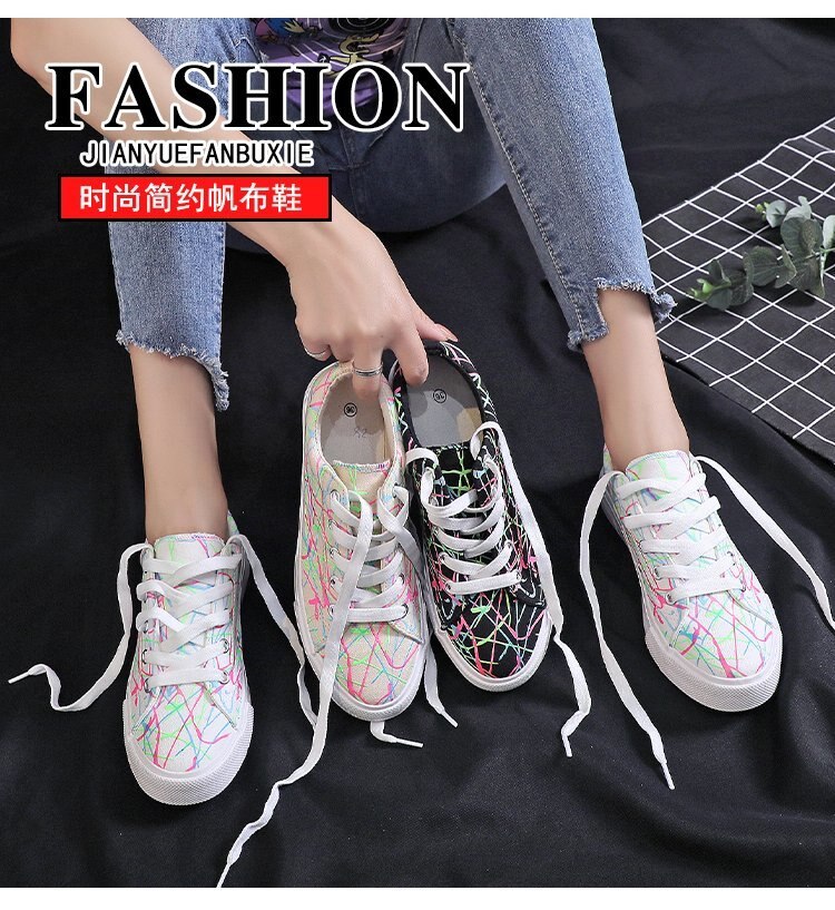 Luminous sneakers women, trendy walking shoes, canvas shoes, sports shoes, size 35-40