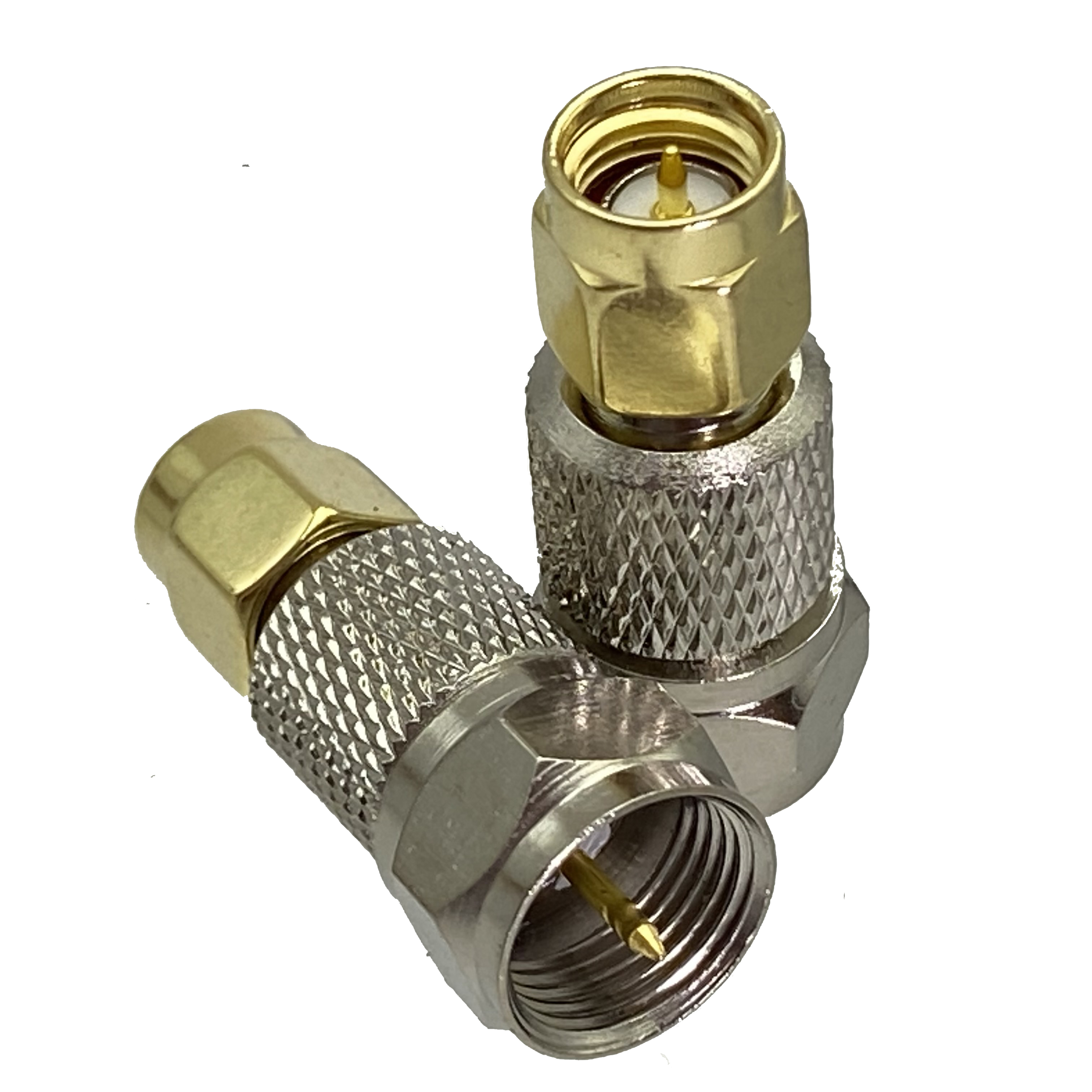 1Pcs Adapter F TV to SMA Male Plug & Female Jack Straight RF Coaxial Connector For Antenna Wire Terminals: army green
