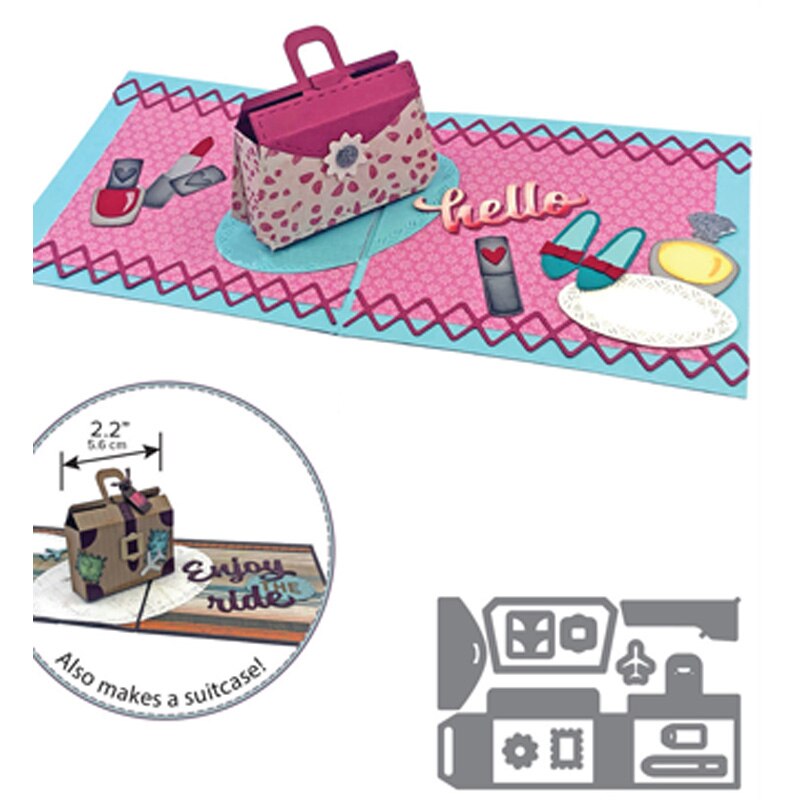 Pop Up Bitty Ball Purse Flip Frame Swap Animal Add On Crosshatch Geometry Cutting Dies for Scrapbooking Craft Cards 04: K 28