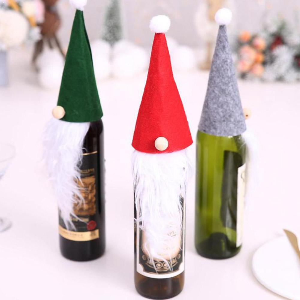 Kerst Faceless Pop Wijnfles Case Nordic Land Fles Decoratie Wijn Kerstman Zak Champagne Levert God Cov Y8H4