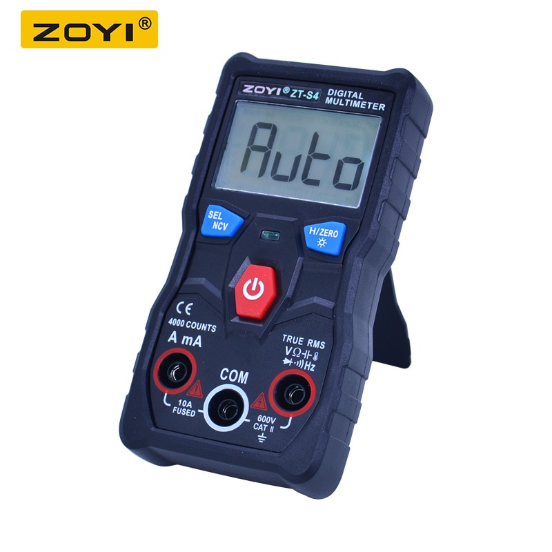ZT-S4 True RMS Digital Multimeter 4000 counts autoranging AVO meter AC DC 600V Voltmeter +NCV test temperature test