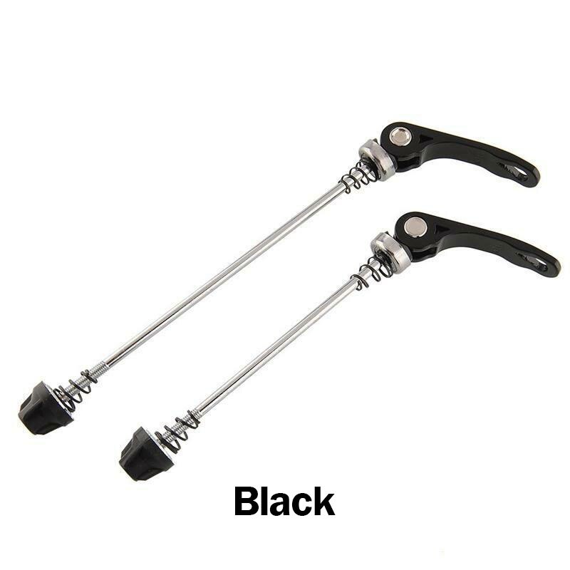 Bike Bicycle Wheel Hub Skewers Quick Release Bolt Lever Axle Kit Durable Bicycle MTB Wheel Hub Skewers: Black