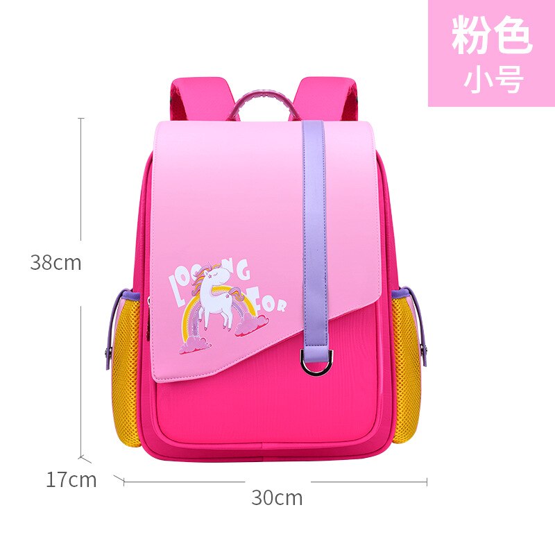 Warterproof crianças sacos de escola crianças ortopédicos mochila mochilas escolares da criança meninos & meninas escola primária mochilas: small pink