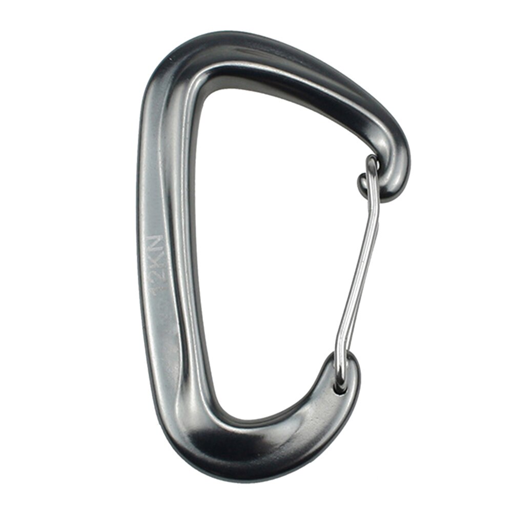 Mosquetón para acampar al aire libre, hamaca con hebilla de aluminio, gancho de aluminio, herramientas de escalada de montaña para familia, accesorios de Camping al aire libre: gray