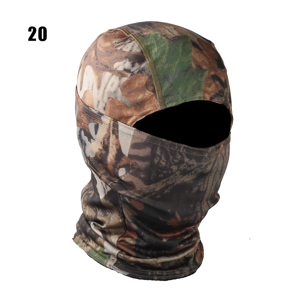 Pasamontañas de camuflaje, bufanda para cara completa, esquí, ciclismo, máscara facial completa, cubierta para cuello, calentador de cabeza, gorro deportivo, forro para casco: Multicolor