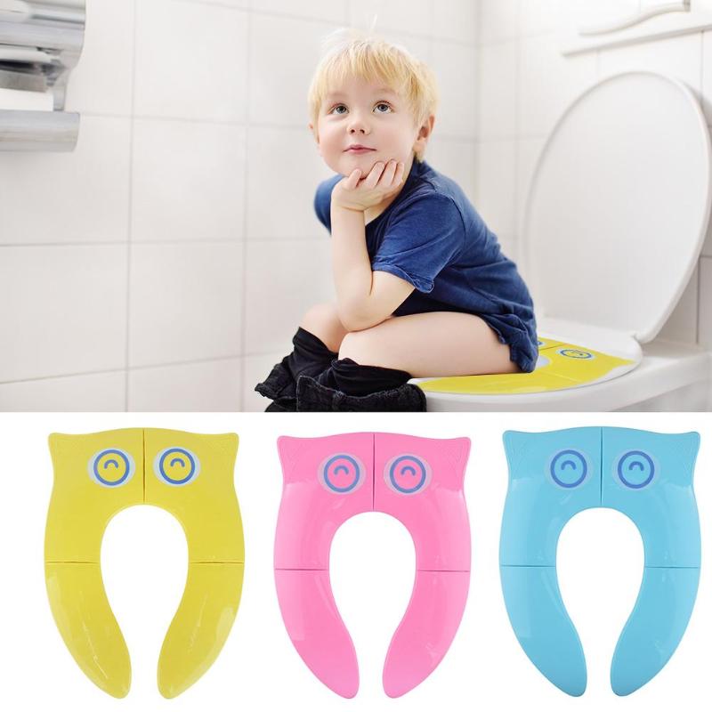 Plegable bebé protector para asiento de inodoro niños asiento de entrenamiento para el baño niños olla cojín Silla de viaje al aire libre mamá accesorios para cuidado de bebés