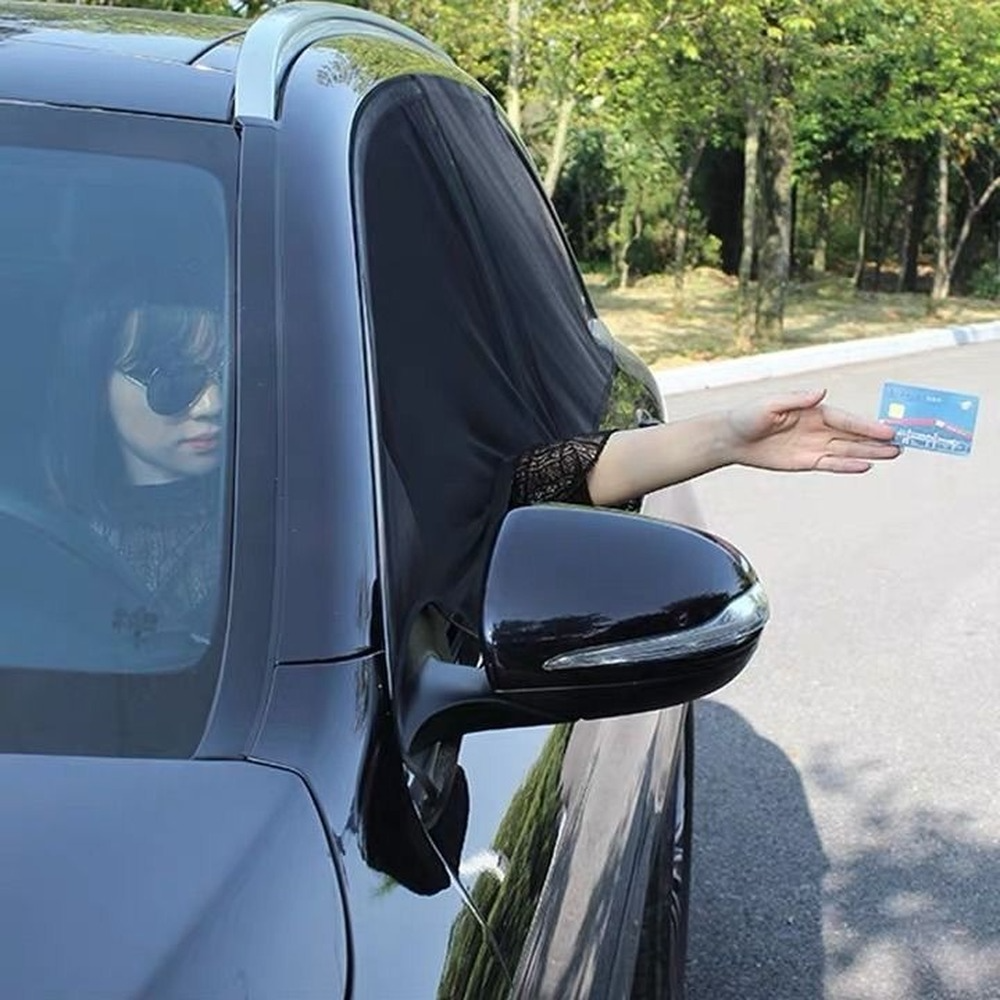 4 sztuk/1 zestaw japońnarty samochód moskitiera na okno pokrywy drzwi SUV uniwersalna strona boczna żaluzje przeciwsłoneczne dla dziecka siatka rękaw samochód moskitiera