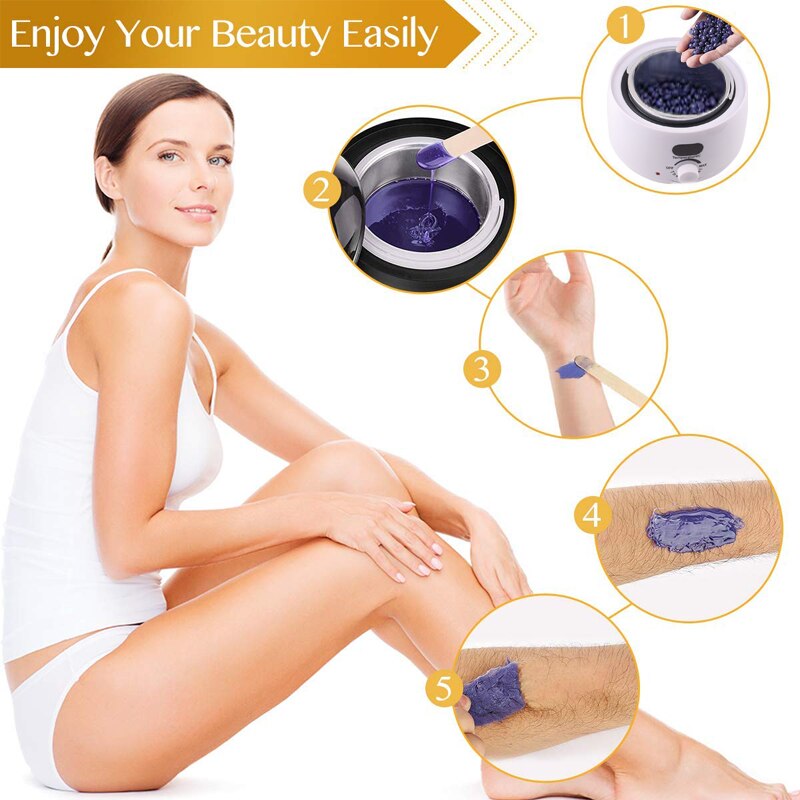 Voks maskin sett hårfjerning voks kit 500ml voks varmere smelte maskin epilator depilering calentador de cera chauffe cire