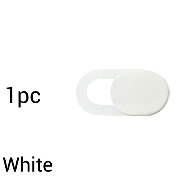 Cache-webcam magnétique coulissant en plastique pour iphone, ordinateur portable, ipad, tablette, appareil photo, téléphone portable, autocollant de confidentialité: 1 pièce blanche