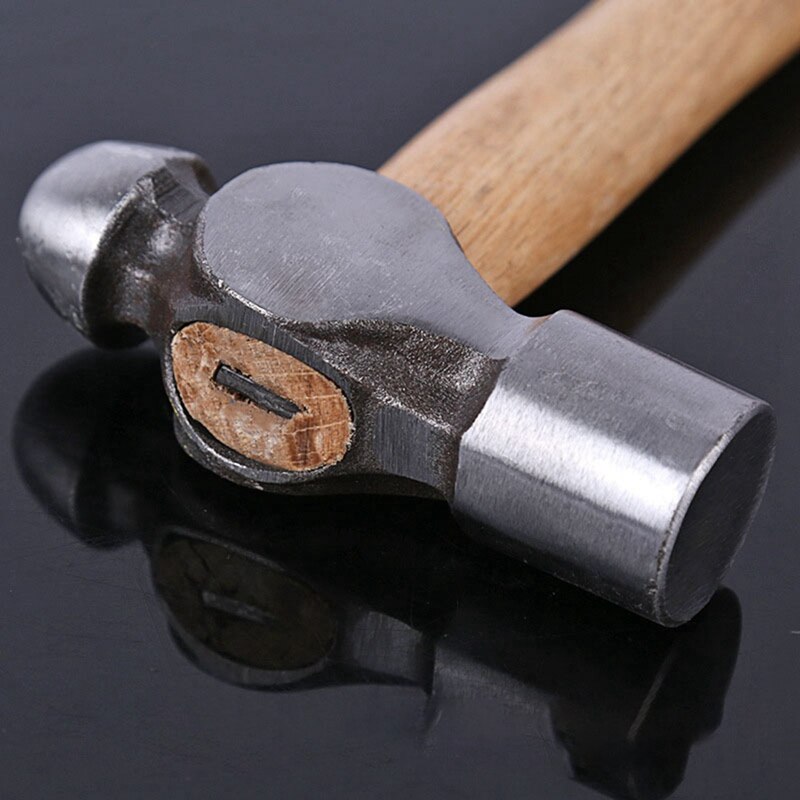 Creatieve Hamer Mini Houten Hamer Rvs Sieraden Ronde Hoofd Goudsmid Multifunctionele Handmatige Diy Leer Hamer