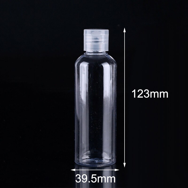 5 stuks 100ml plastic reisflesjes shampoo cosmetische lotion container transparante lege multifunctionele make-up container