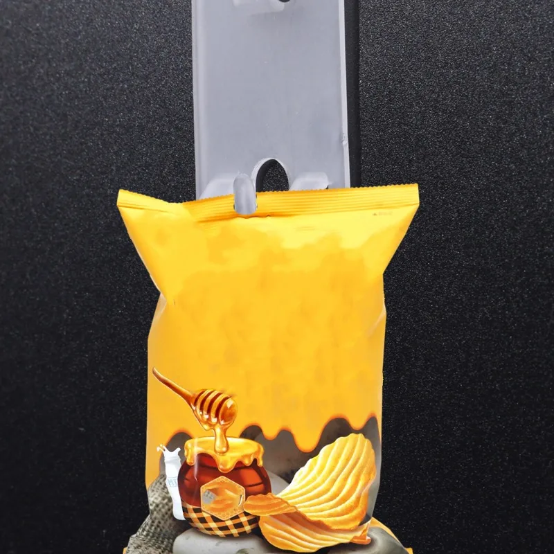 Plastic Snack Hanging Strips Store Hang Snacks Display Hanger with Hooks Supermarket Shelf Shop Merchandising Clip Strip Hooks