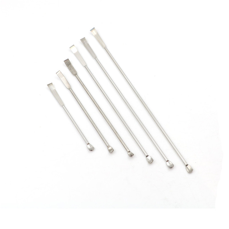 1pc laboratorio in Acciaio Inox micro Spatola Medicina Cucchiaio Paletta Pala Farmacia 100mm / 125mm / 150mm / 180mm / 200mm / 220mm