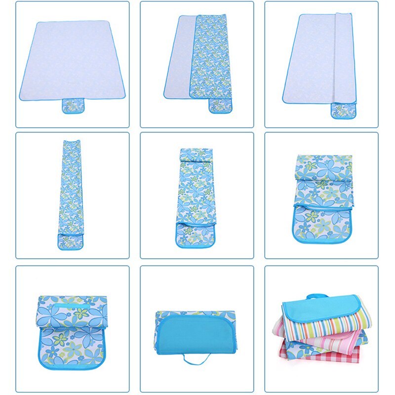 145x180cm impermeable plegable al aire libre Camping Mat Picnic Plaid playa manta bebé colchoneta multijugador camping al aire libre portátil