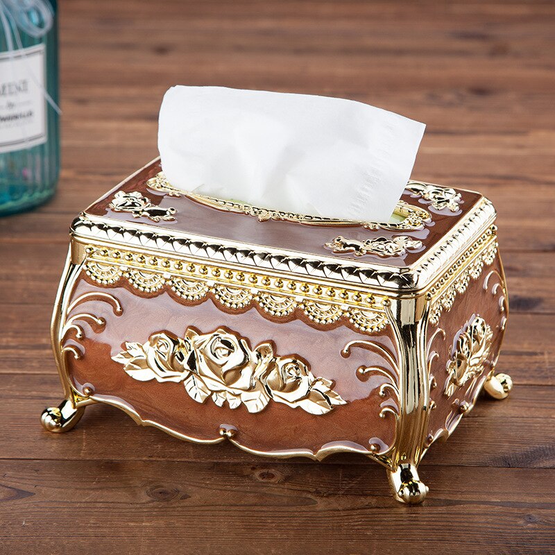 Europese Stijl Acryl Tissue Box Luxe Ktv Hotel Tissue Doos Tissue Rek Bureau Accessoires Home Office Bar Desktop Tissue