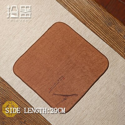 Serviette chinoise en coton et lin épais, petite table à thé, absorbante, Zen, tapis de vaisselle: 06
