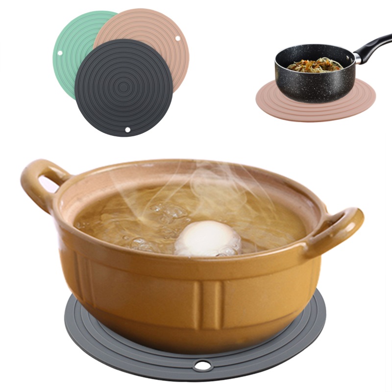 24cm silikone grydelapper fortykket varmebestandig bordskånermåtte coaster bordpude dækkeserviet krukkeåbner cool værktøj overfladebeskyttere