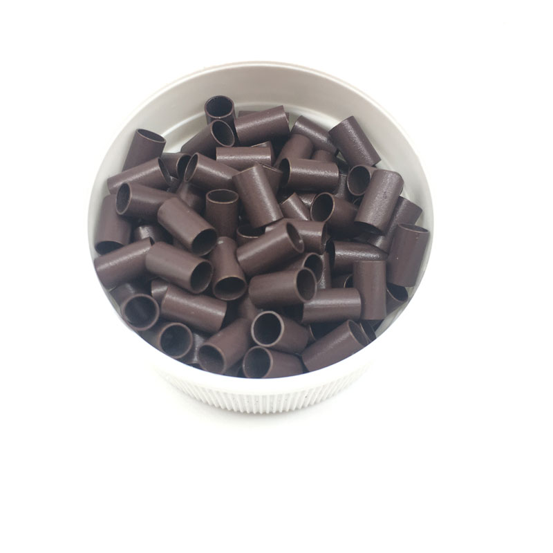 1000 stks Koperen Buis Kralen Micro Link Rings Gevoerd voor Hair Extensions 343060mm Rechte Koper Micro Kralen