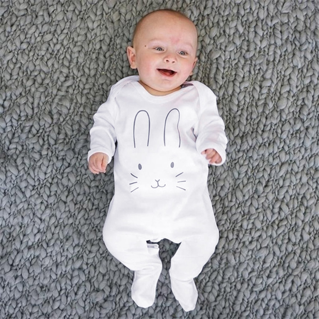 Newborn Baby Rompers Cute Baby Girls Boys Long Sleeve Rabbite Cartoon cute Romper Cotton Infant Jumpsuit Cartoon Costume