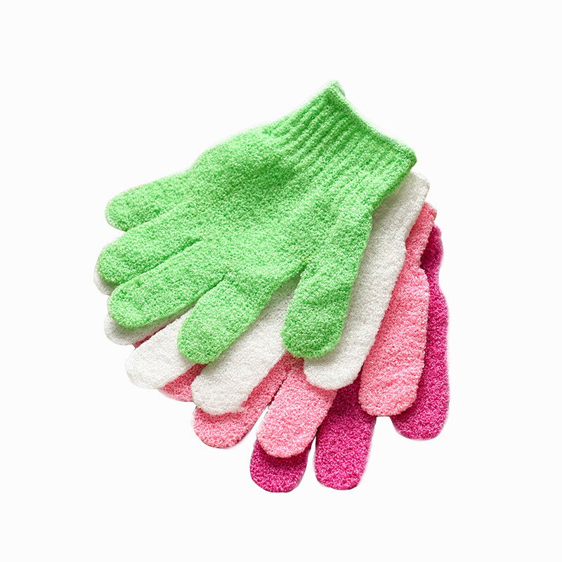 Guantes de baño exfoliantes, manoplas de nailon resistentes para masaje facial y corporal, lavado de la piel, frotamiento de la piel, manopla de barro, exfoliante para ducha, 1 ud.