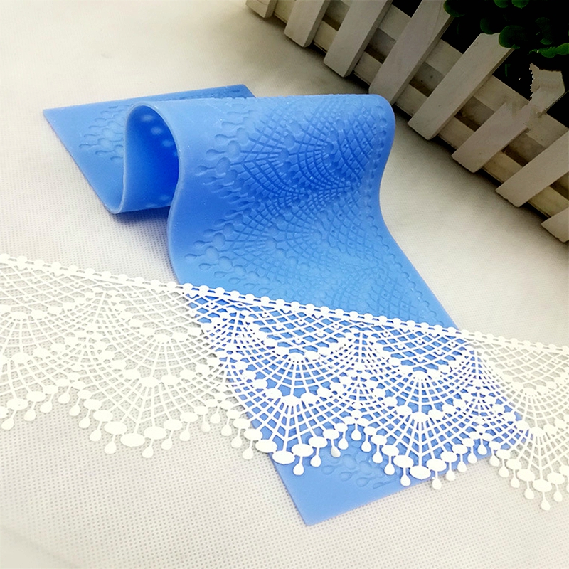 Aomily 40*12 Cm Kant Surround Wedding Cake Siliconen Rand Kant Fondant Mal Mousse Sugar Craft Icing Mat Pad gebak Bakken Tool