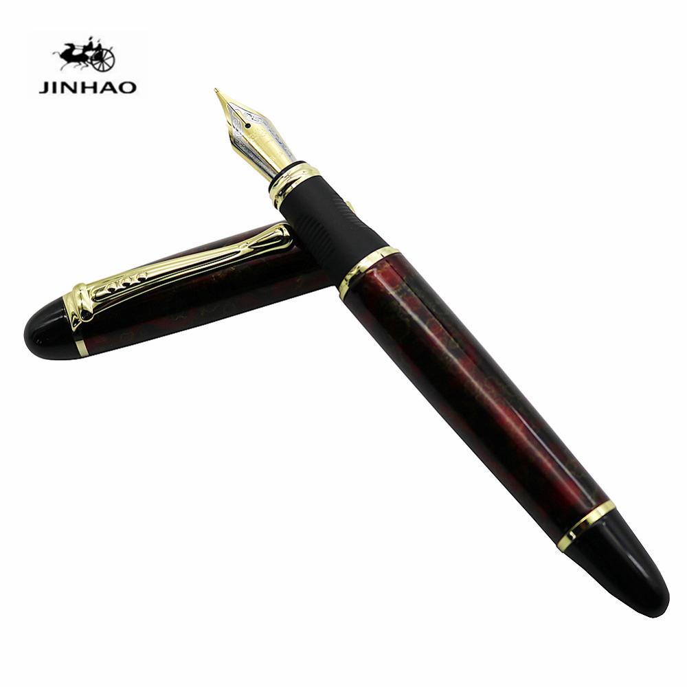 Jinhao X450 Iraurita Brunnen stift Voll metall Goldene Clip luxus stifte Schüler Schreibwaren Büro schule liefert: Muster rot