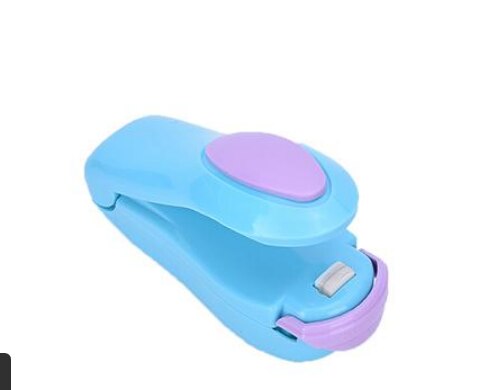 5 Color Mini Portable Food Clip Heat Sealing Machine Handheld Sealer Home Snack Bag Resealer Kitchen Accessories Food Saver Tool: Blue