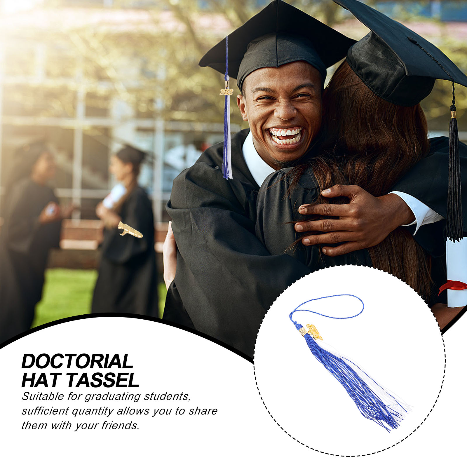 6Pcs Graduation Hat DIY Accessories Doctoral Caps Tassel Decorative Fringe Pendant