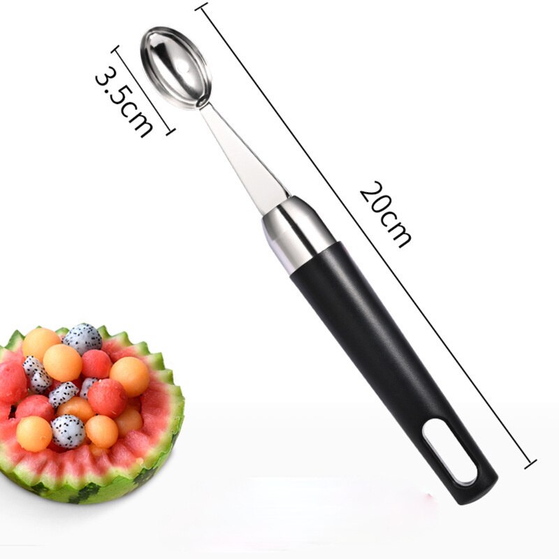 Stainless Steel Watermelon Slicer Cutter Peeler Carving Knife Vegetable Fruit Tools Kitchen Accessories Watermelon Spoon WQQB66: Oval shape