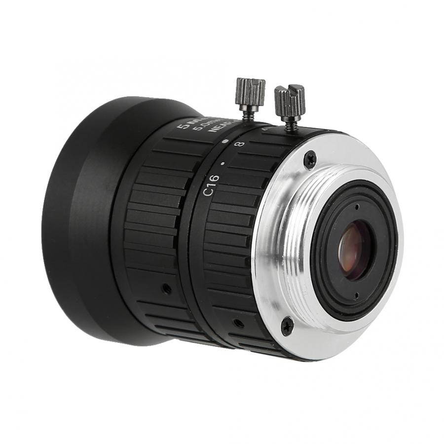 5MP 5mm F 1.6 Focal-Length CCTV HD Manual Lens 2/3 C Mount Aperture 1/1.7 for Surveillance Security Camera CCTV Accessory