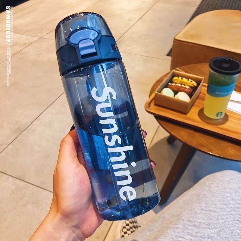 Explosion Sport Water Bottles 430/550ML Protein Shaker Outdoor Travel Portable Leakproof Tritan Plastic Drink BPA Free Camping: 550ml blue