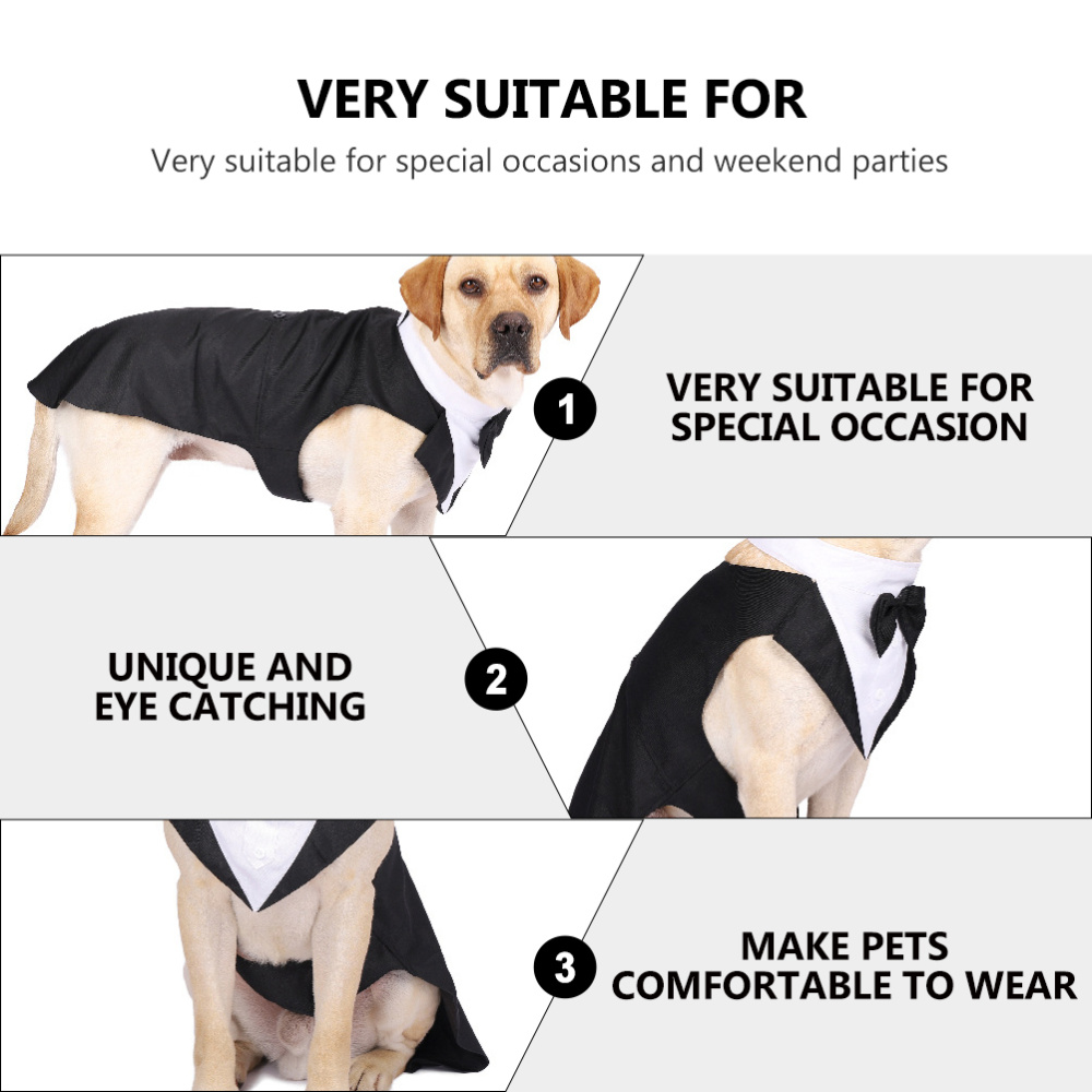Haustier-Hundekleidung, modisch, Party, Show, formeller Anzug, Krawatte, Schleife, Hemd, Hochzeit, Rauchen, Halloween-Kleid für kleine und große Hunde